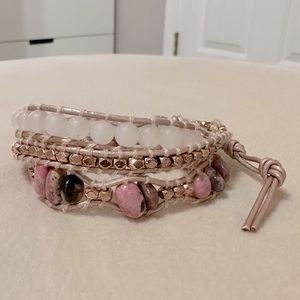 Victoria Emerson pink & rose gold wraparound bracelet